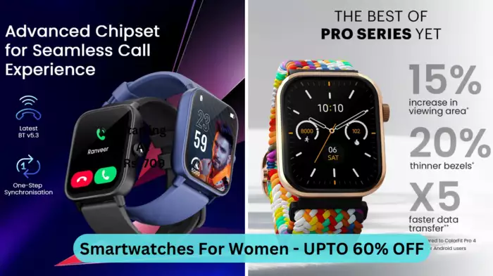 Best discounts on smartwatches for women - Amazon Sale 2024