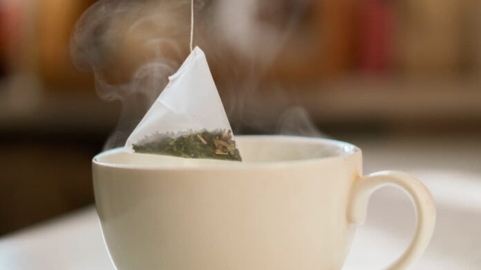 Drinking tea with tea bags