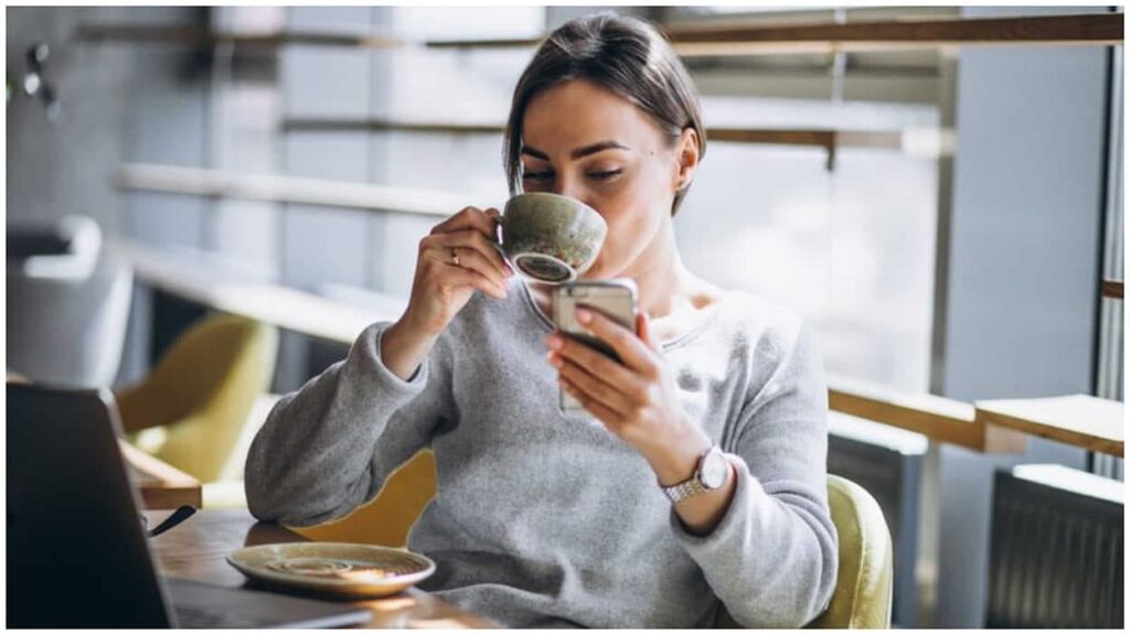 Drinking tea with tea bags