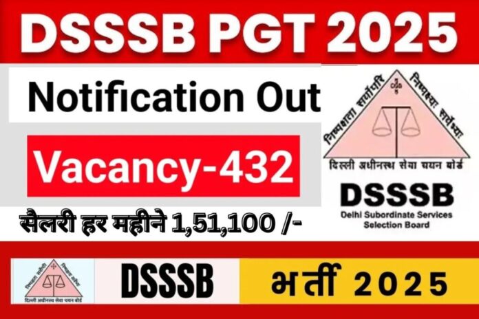 DSSSB PGT Recruitment 2025